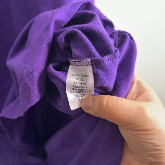 Woman Within Deep Purple Tunic Top Size 26/28 - Picture 6 of 6